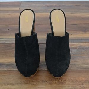 Mossimo Supply Co. Black Suede Mules